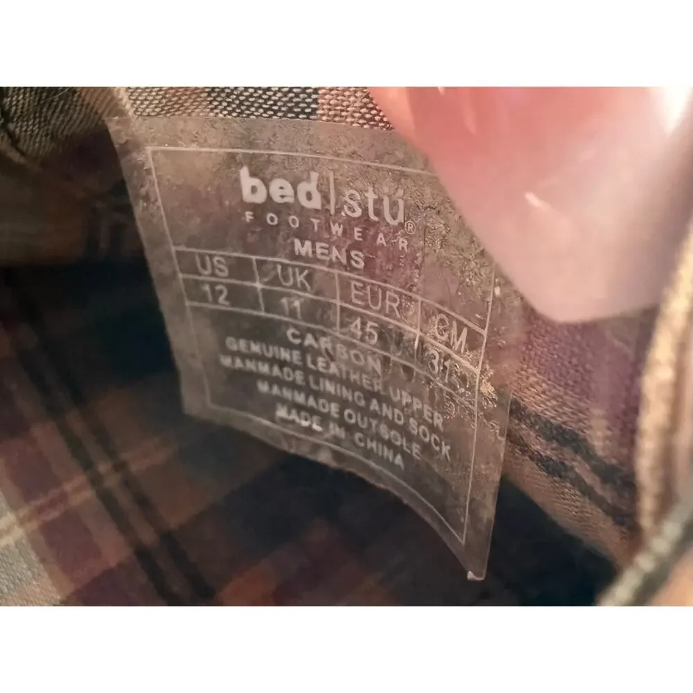 Bed Stu Carson Men’s 12 Distressed Leather Lace up Academia Rustic Artisan Folk